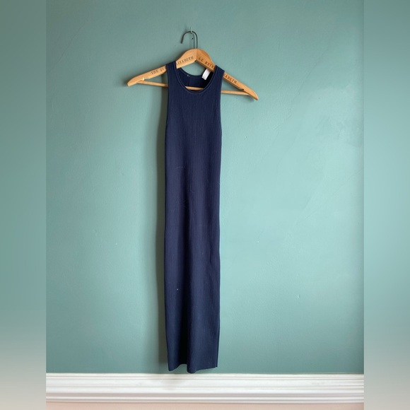 Everlane Navy ribbed dress - Picture 1 of 3